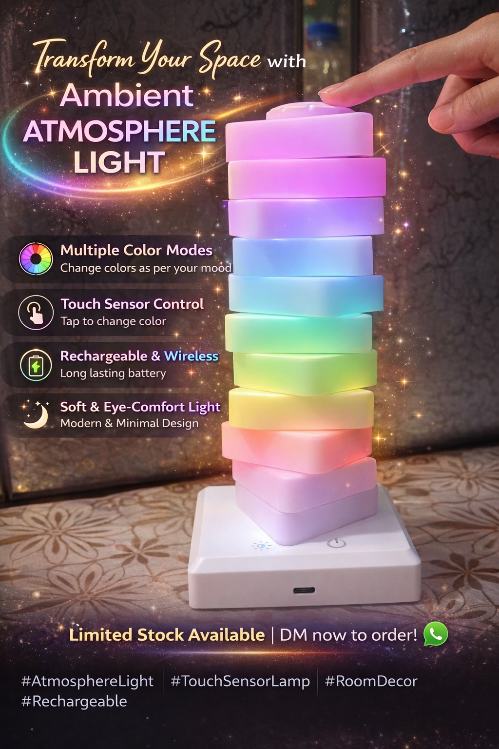 Modern Rechargeable Ambient Light