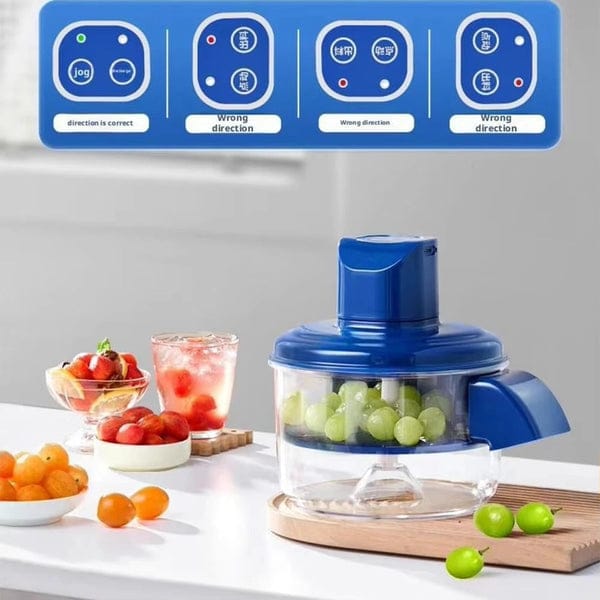 Automatic chargeable vegetable and fruit peeler by My Store, showing a sleek electric peeler with colorful peels and fresh produce.