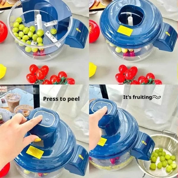 My Store automatic chargeable vegetable peeler with garlic and fruit peeling functions, compact and easy-to-use kitchen tool.