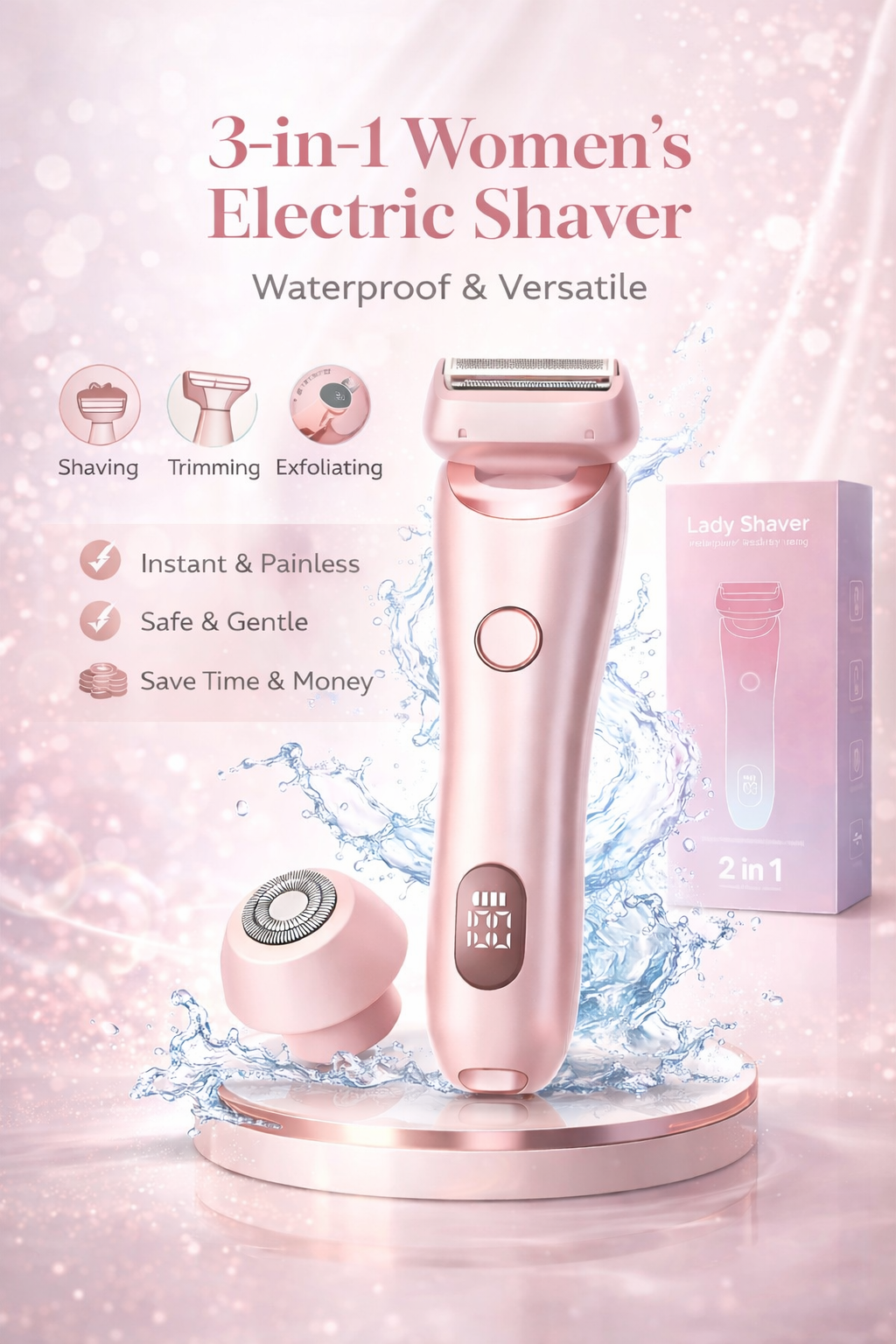 Rechargeable Women Electric Shaver