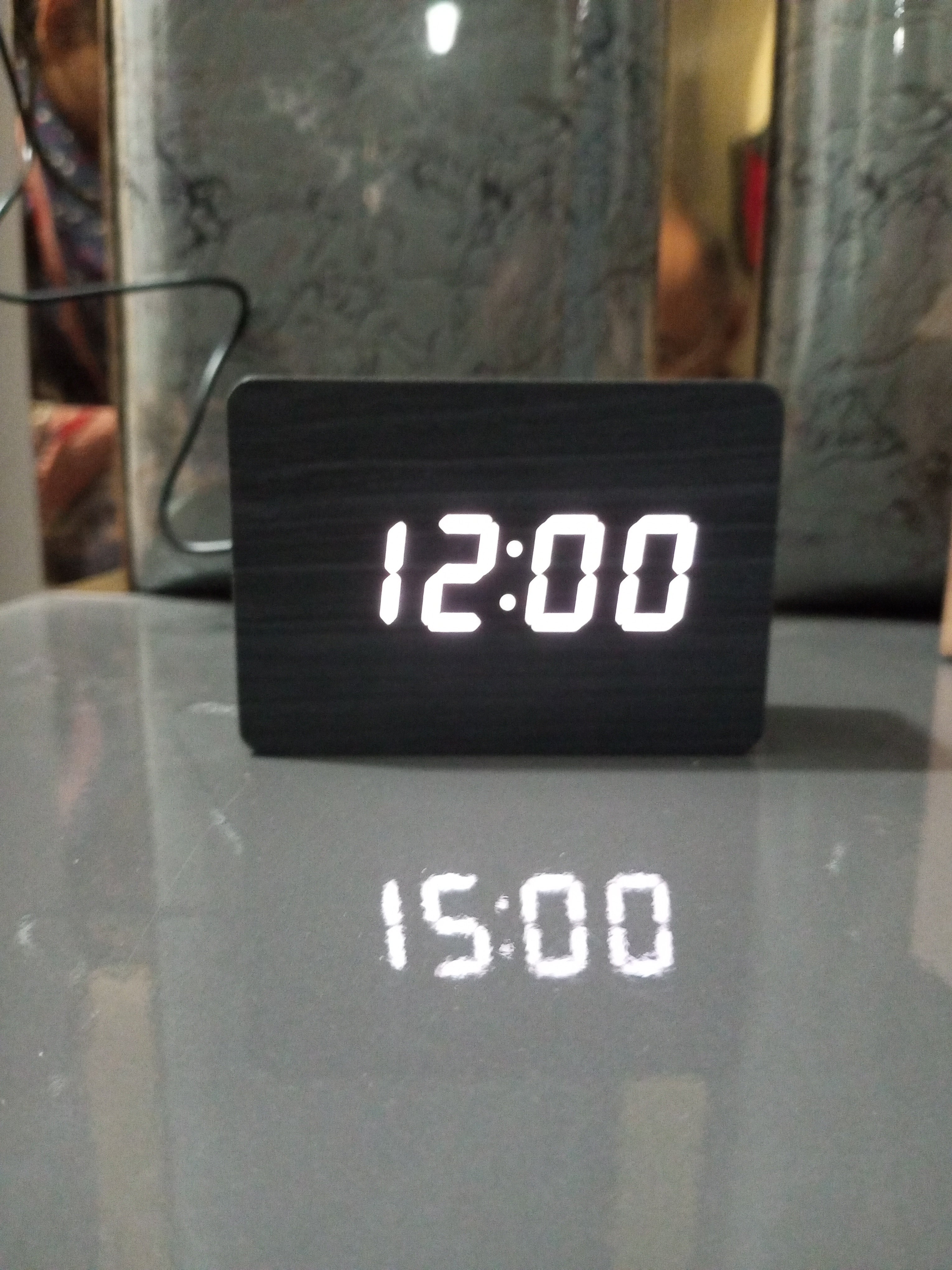 Wooden LED Digital Alarm Clock