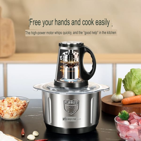 Powerful 2-in-1 Food Processor & Electric Meat Grinder