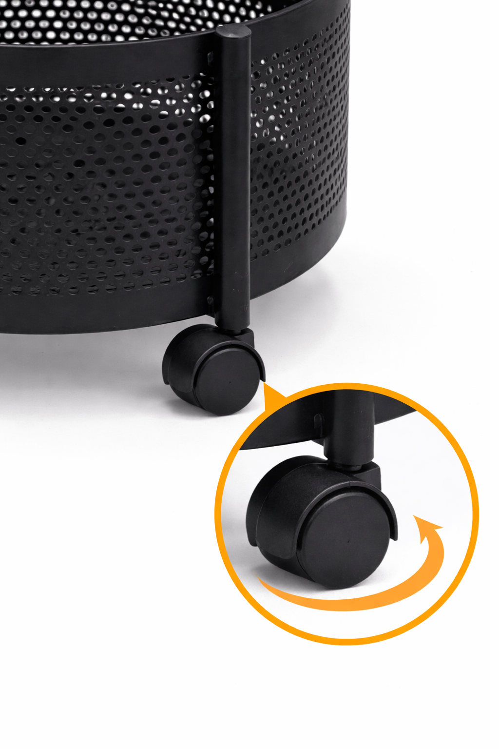5 Layer Rotating Wheel Trolley Rack