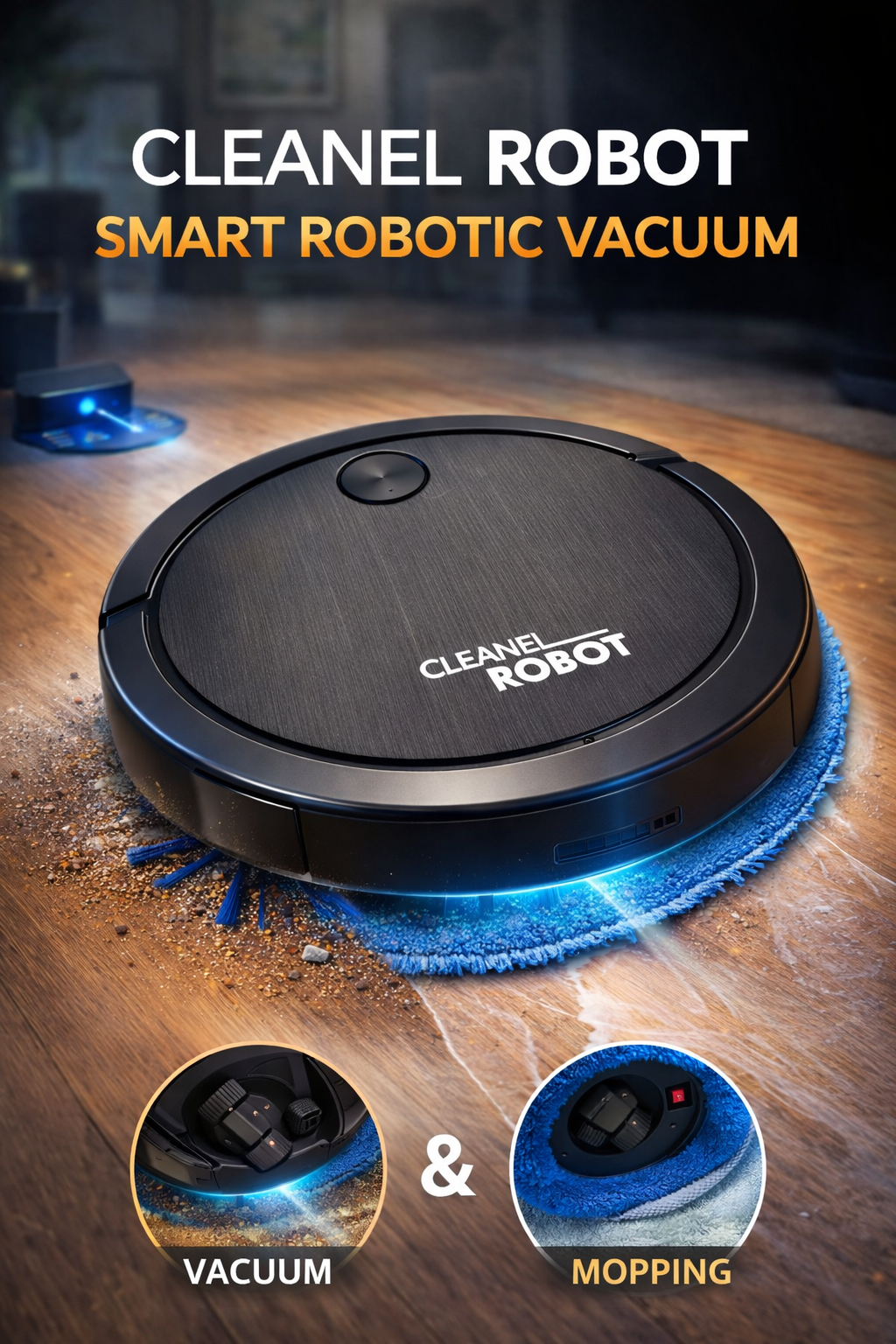 3-in-1 Intelligent Robotic Vacuum Cleaner